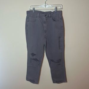 American Eagle Mom Jeans Distressed Size - 8 Short
